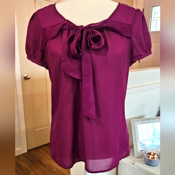 Barely Worn - XXI / FOREVER 21 - Cute Purple Shear Top - Size Small - Picture 1 of 4
